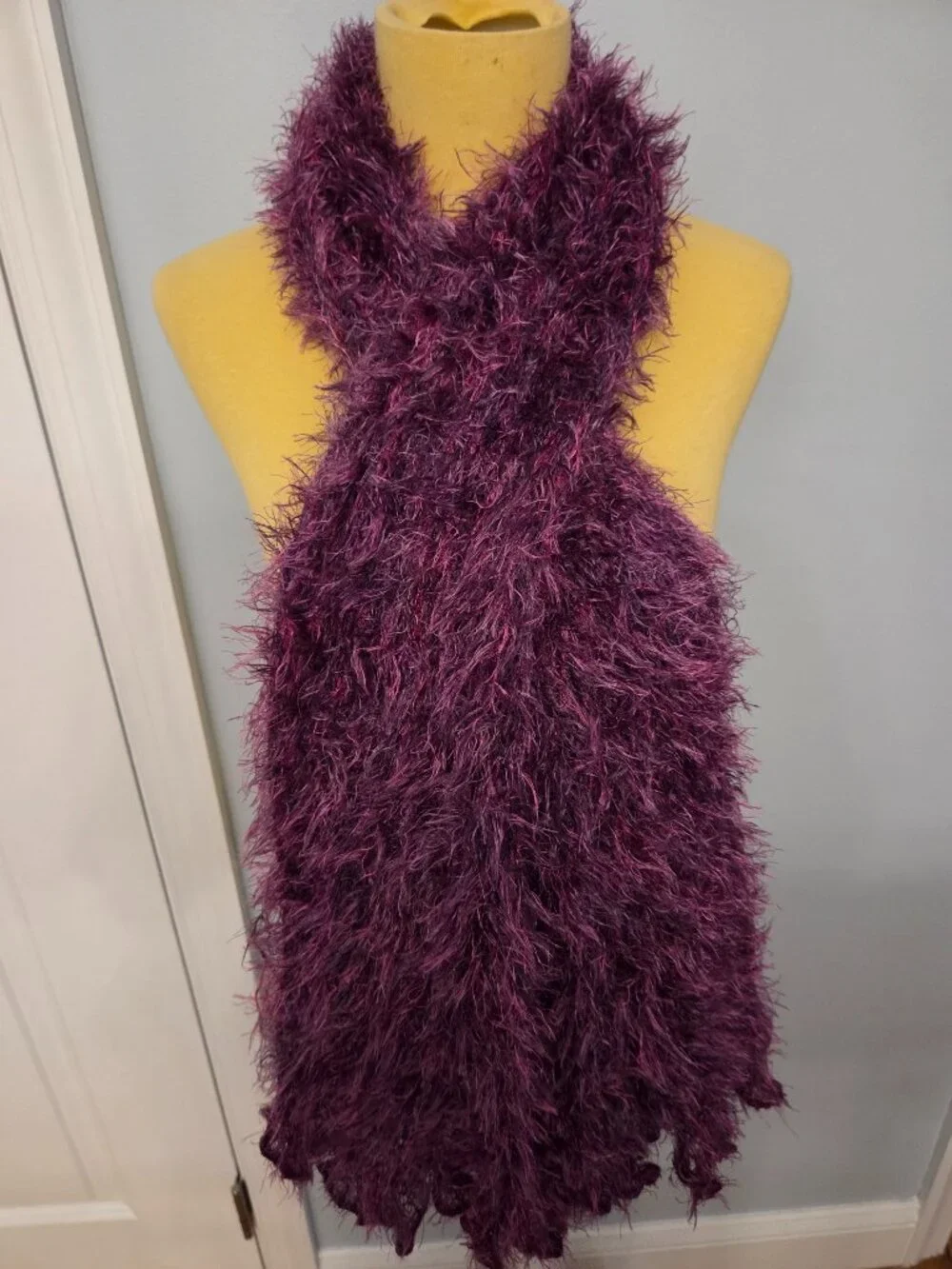 Purple/Pink Plush Furry Scarf